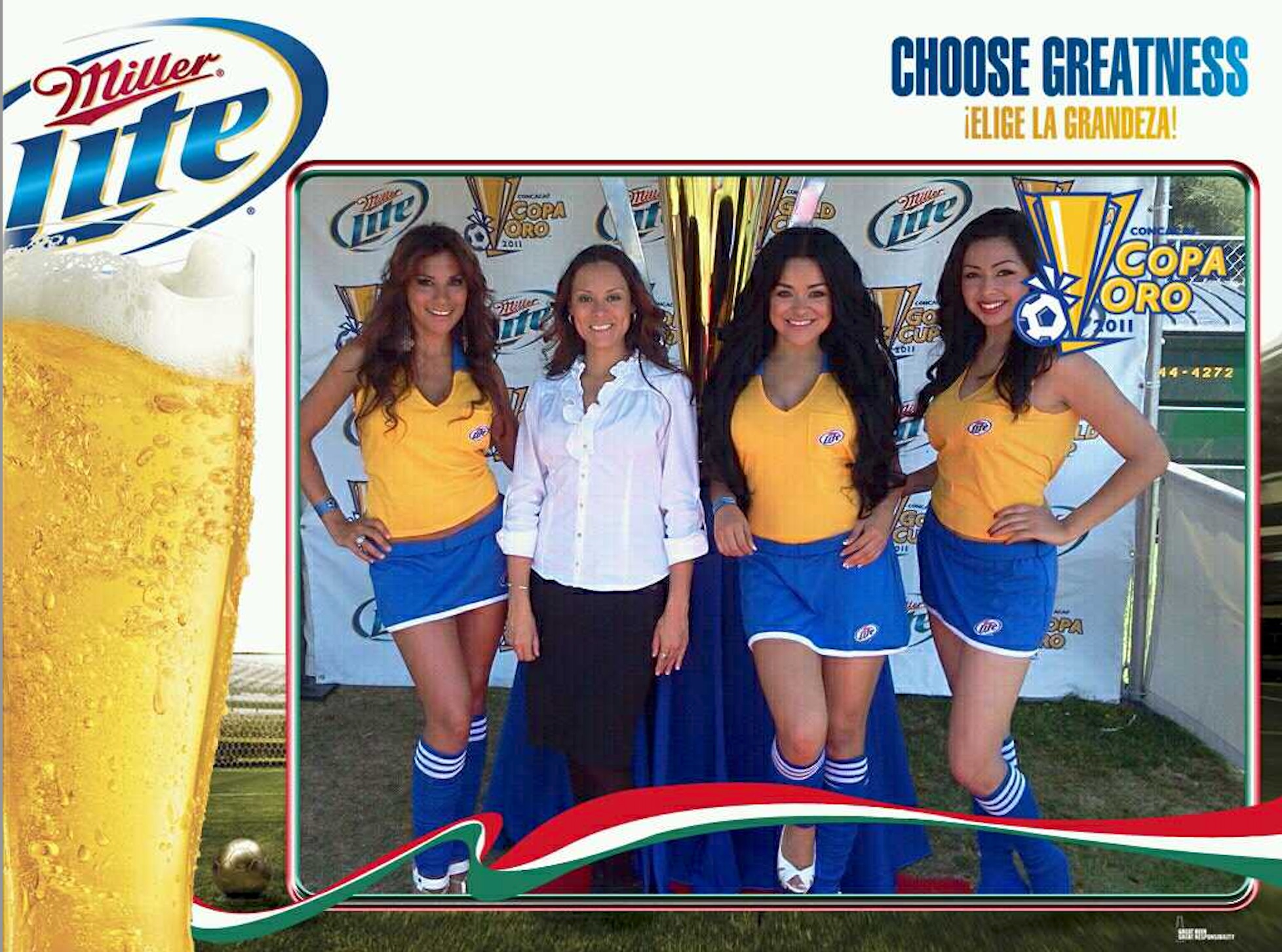 Miller Lite Copa Oro promotional activation with professional staff team